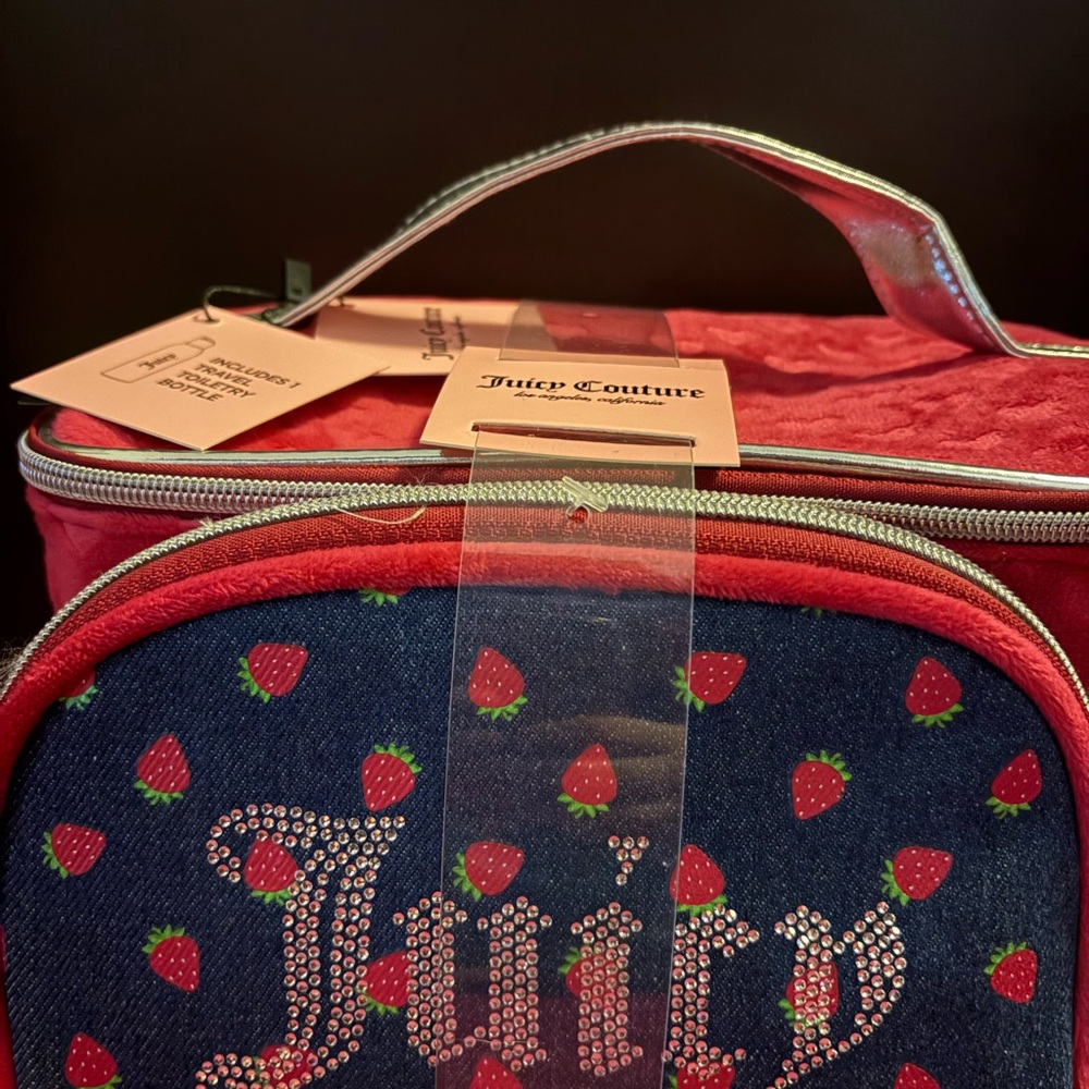 Rare Juicy Couture Red and Blue Strawberry Bag Set